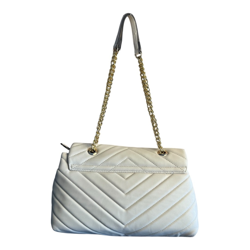 Unbranded Elegant White Quilted Shoulder Bag cabin core